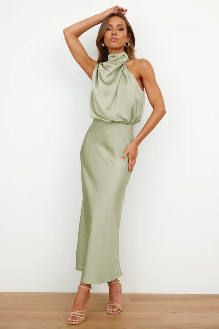 Helena™ Elegant Halter Dress