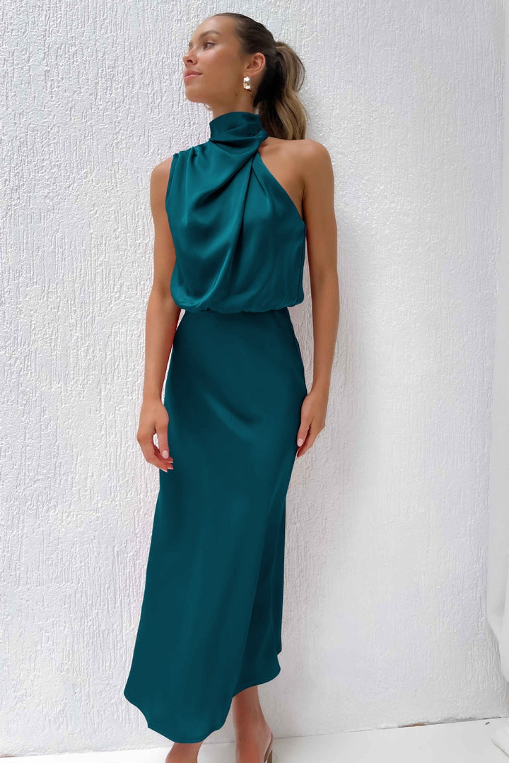 Helena™ Elegant Halter Dress