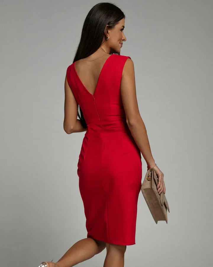 Lizzy™ – Elegant Mini Dress with V-Neck