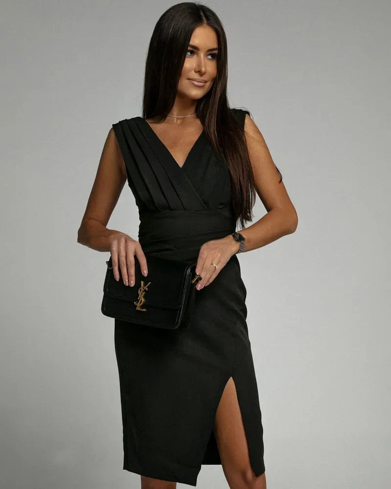 Lizzy™ – Elegant Mini Dress with V-Neck