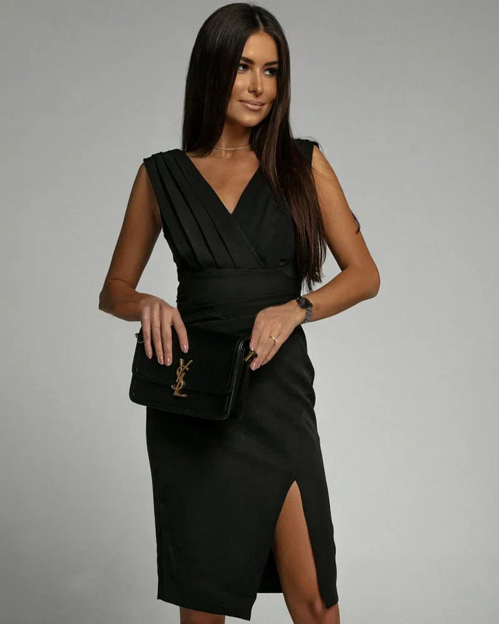Lizzy™ – Elegant Mini Dress with V-Neck