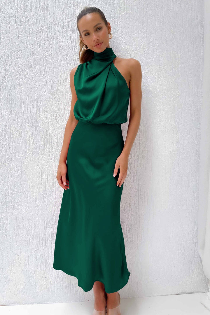 Helena™ Elegant Halter Dress