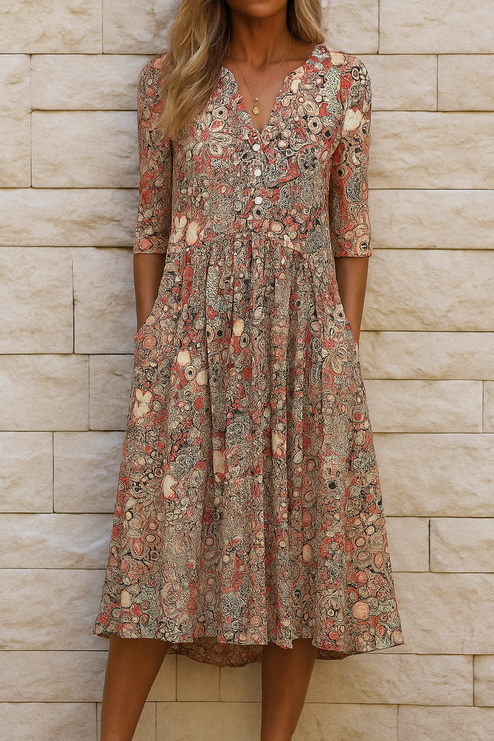 Jessica™ | Elegant Dress with V-Neck