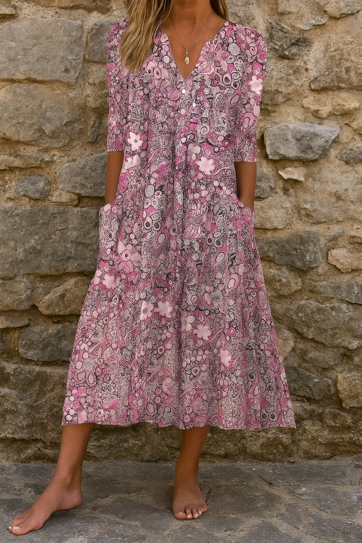 Jessica™ | Elegant Dress with V-Neck