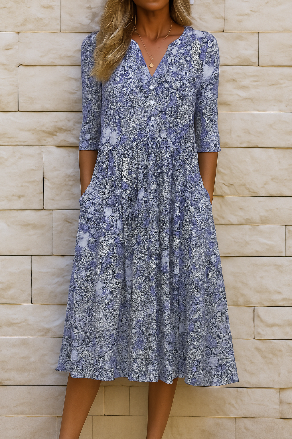 Jessica™ | Elegant Dress with V-Neck