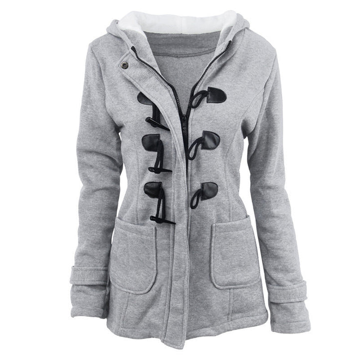 Livia™ Vintage Buckle Hooded Jacket