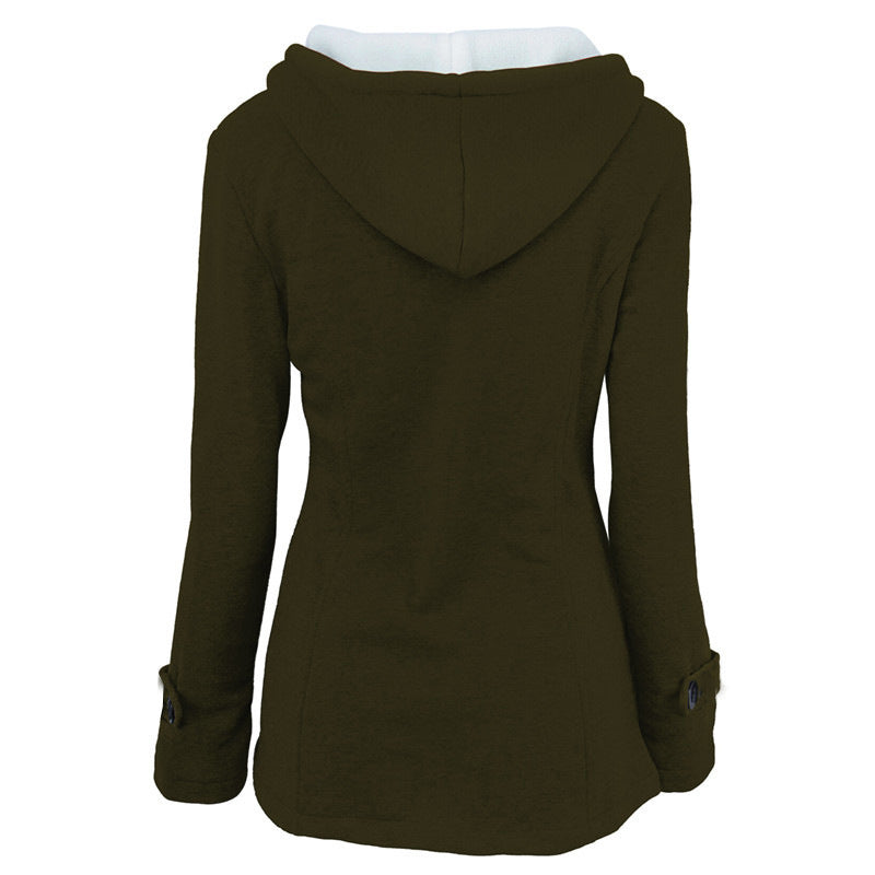 Livia™ Vintage Buckle Hooded Jacket