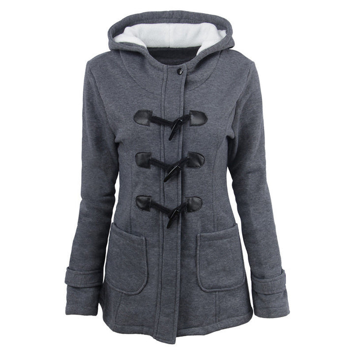 Livia™ Vintage Buckle Hooded Jacket