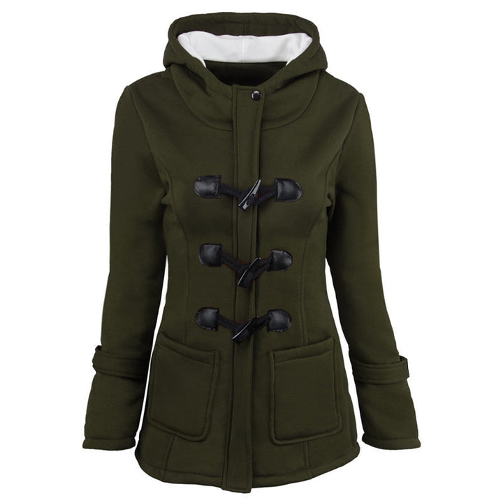 Livia™ Vintage Buckle Hooded Jacket