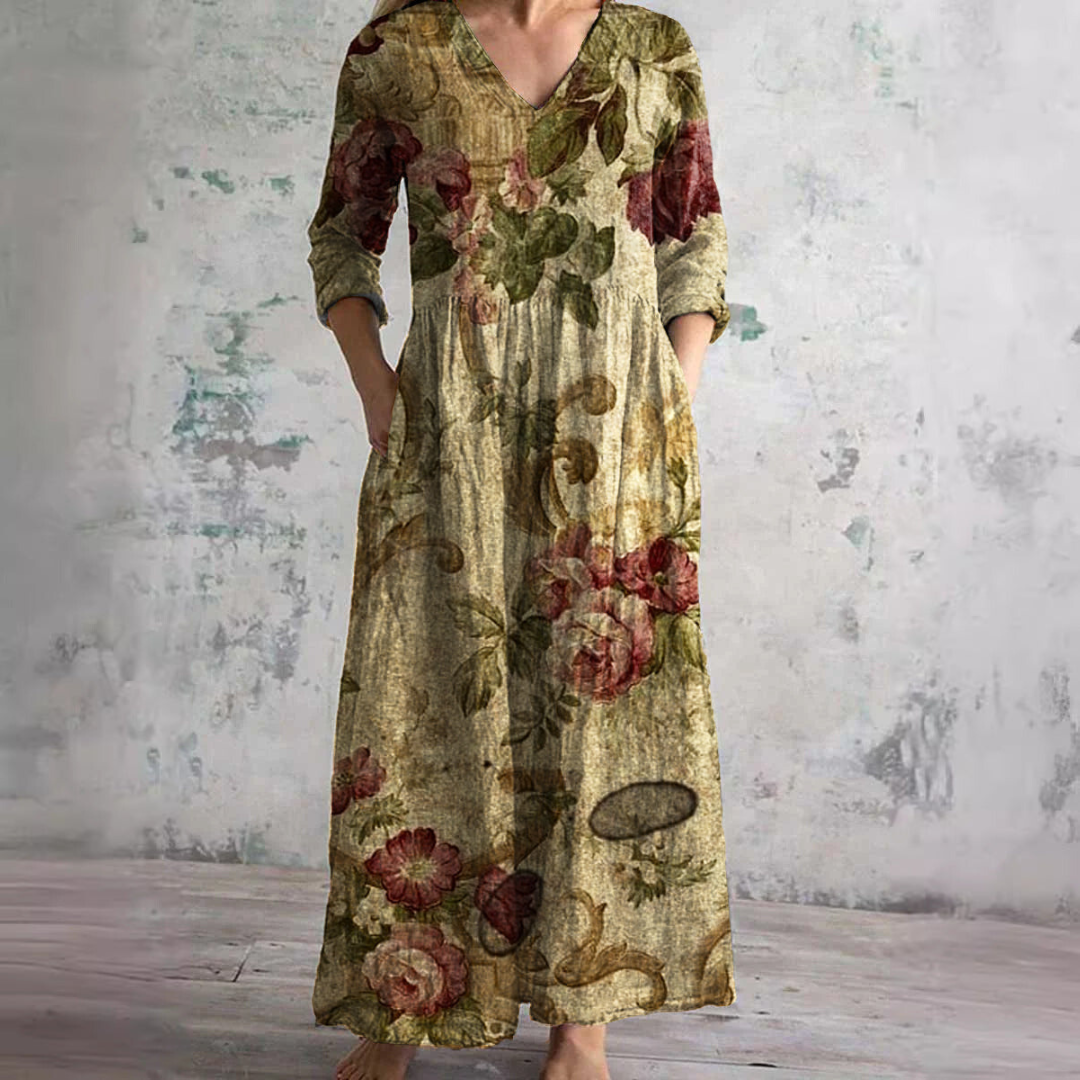 Kayleigh™ | Summer Dress with V-Neck and Floral Pattern