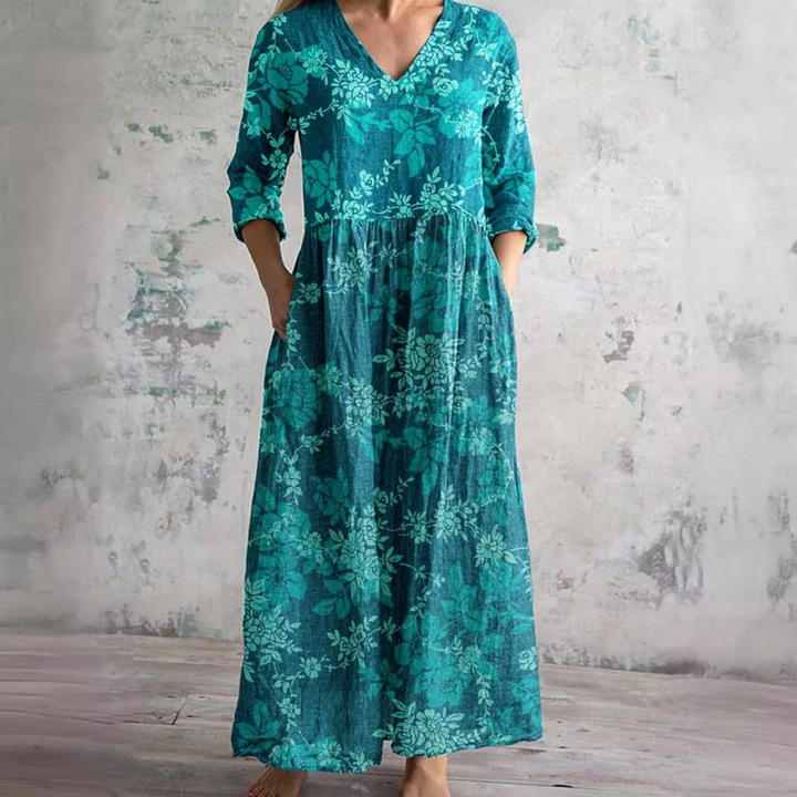 Kayleigh™ | Summer Dress with V-Neck and Floral Pattern
