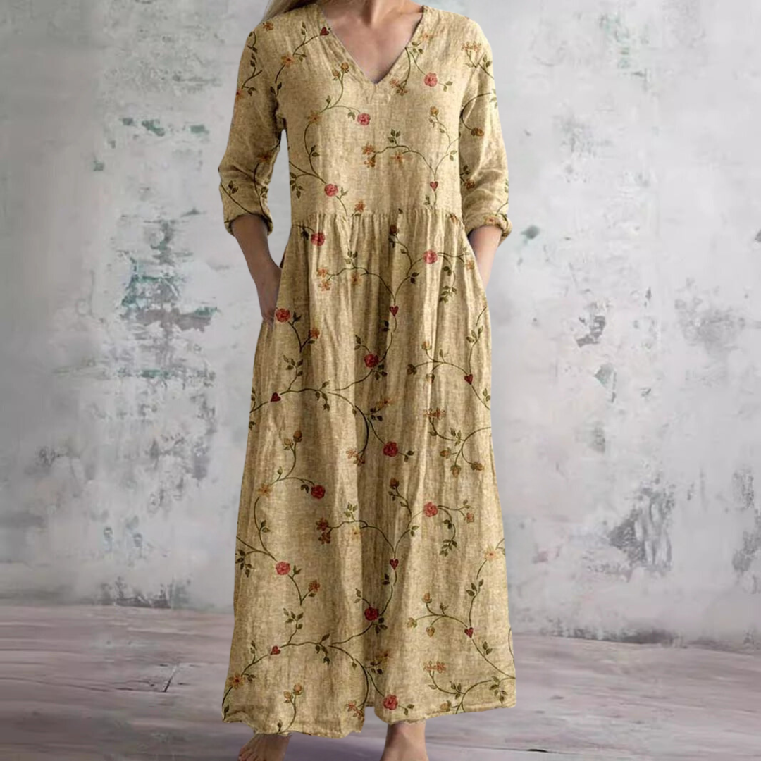 Kayleigh™ | Summer Dress with V-Neck and Floral Pattern