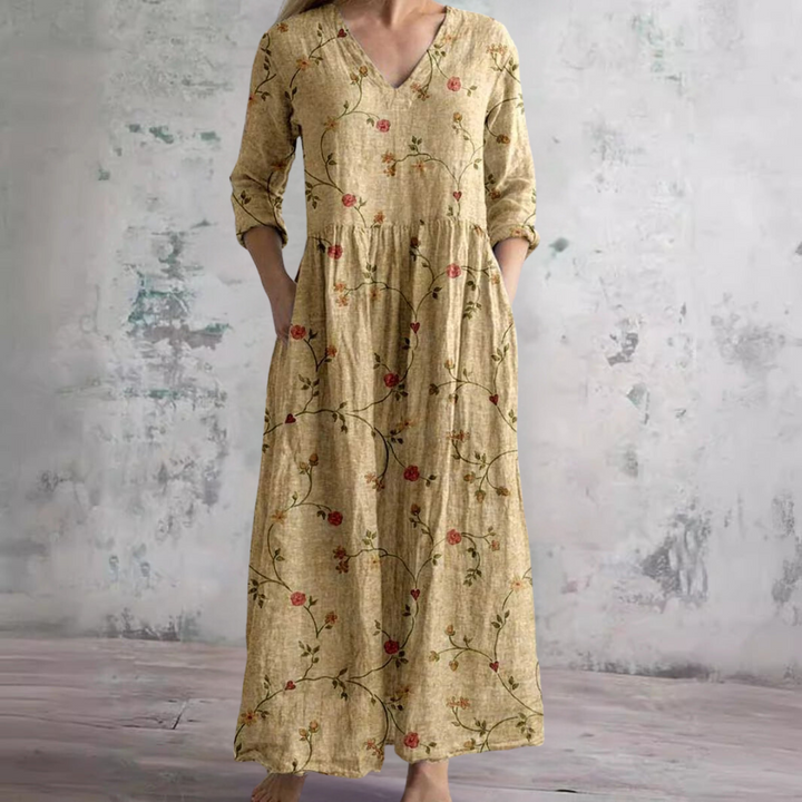 Kayleigh™ | Summer Dress with V-Neck and Floral Pattern