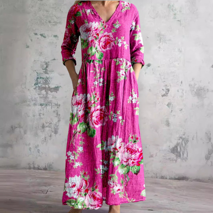 Kayleigh™ | Summer Dress with V-Neck and Floral Pattern