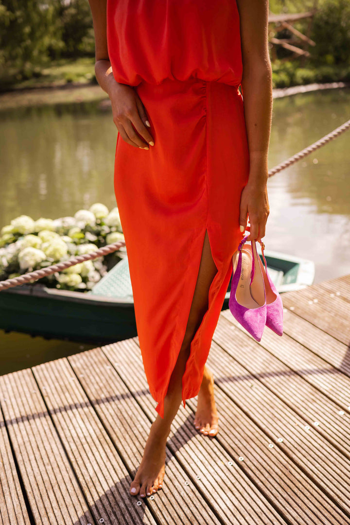 Leona™ | Sleeveless midi dress