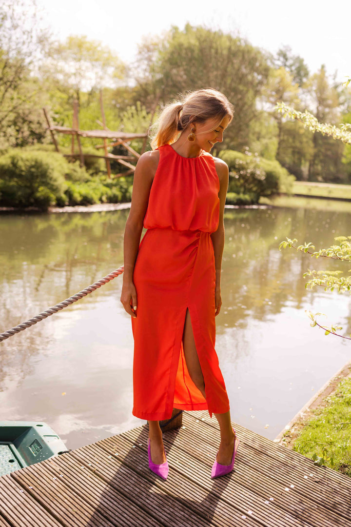 Leona™ | Sleeveless midi dress