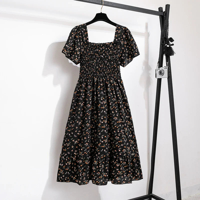 Sariah™ Square Collar Long Dress