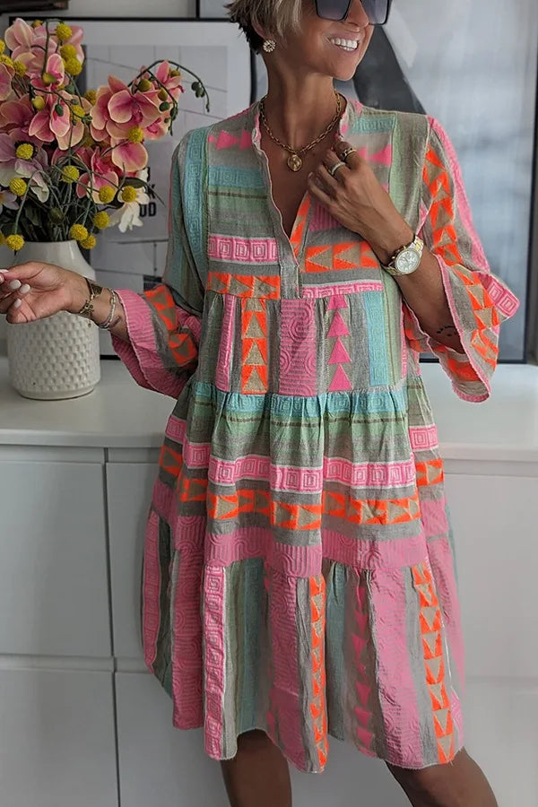 Yara™ | Boho Tiered Swing Dress