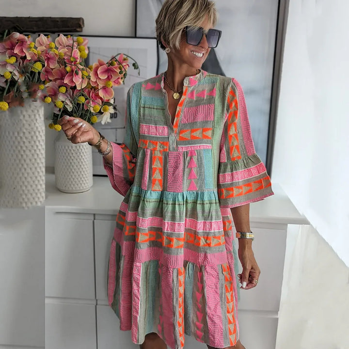 Yara™ | Boho Tiered Swing Dress