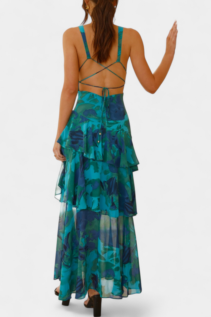 Rosalin™ | Elegant Flower Dress with Flowing Layers