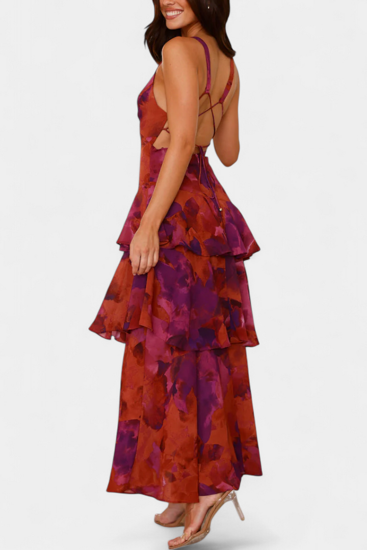 Rosalin™ | Elegant Flower Dress with Flowing Layers