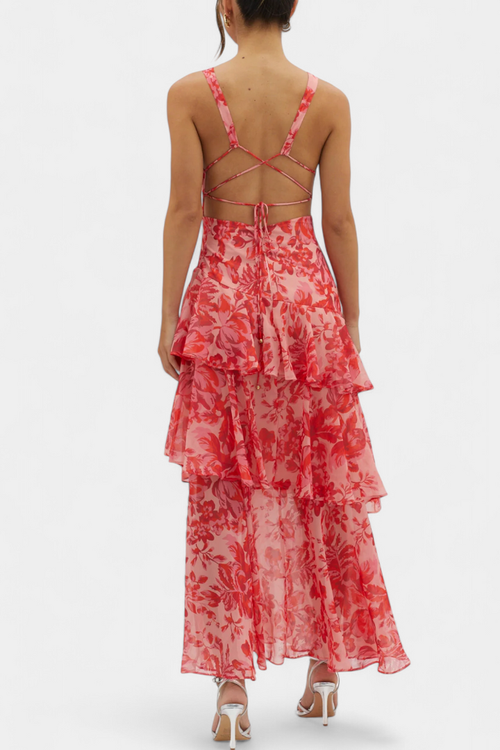 Rosalin™ | Elegant Flower Dress with Flowing Layers