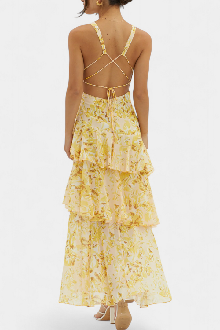 Rosalin™ | Elegant Flower Dress with Flowing Layers
